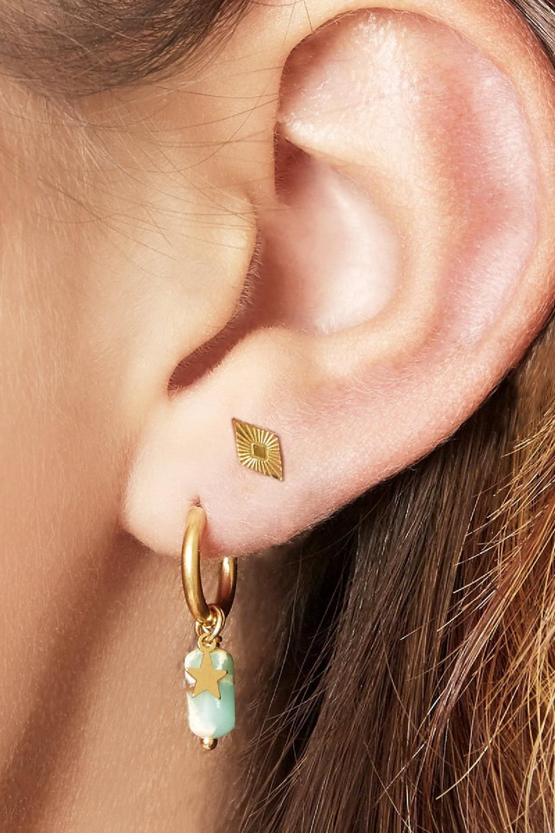 Earrings Small Copper Gold Color Stainless Steel