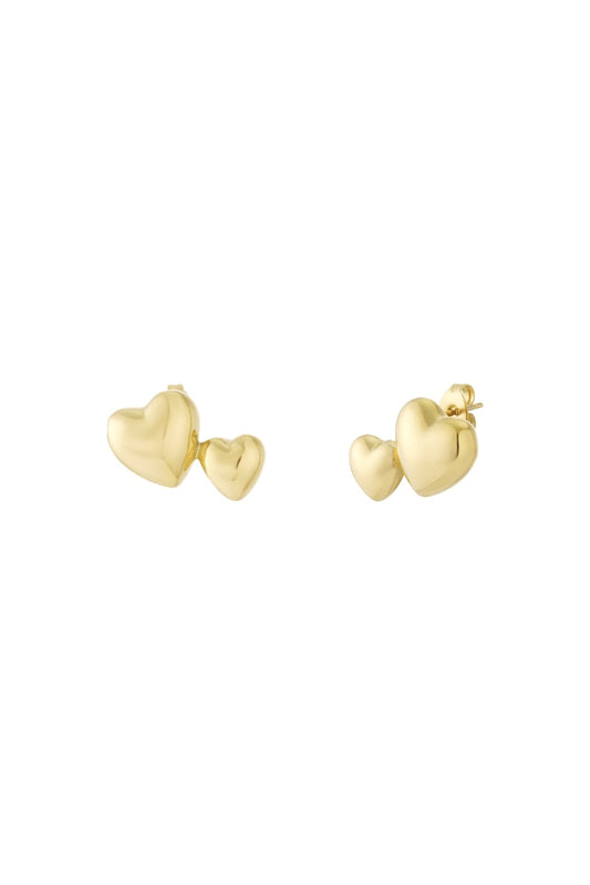 Stainless Steel Stud Earrings Heart Casual Daily Simple Series Women's jewelry