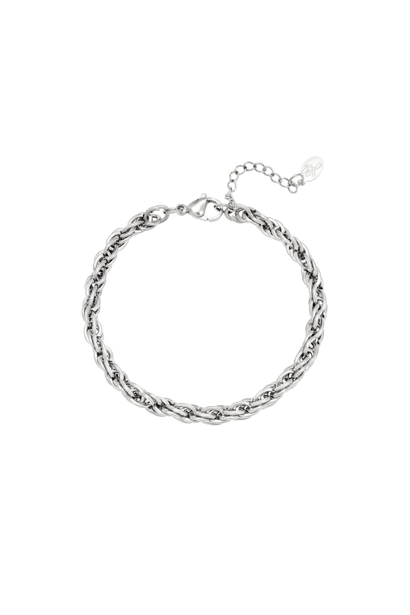 Bracelet Twisted Chain Gold Color Stainless Steel