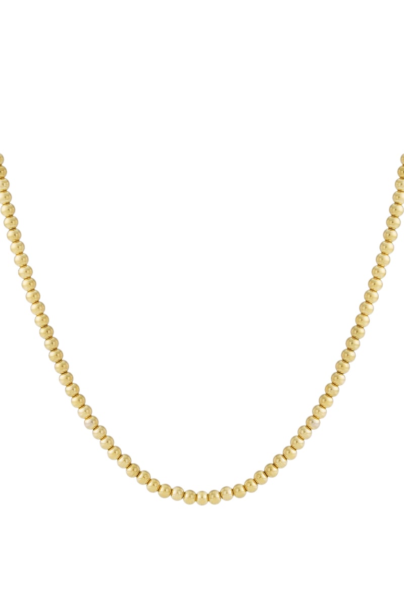 Solid bead necklace-6mm