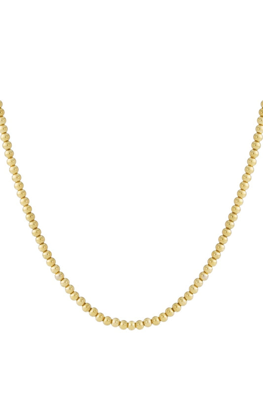 Solid bead necklace-6mm