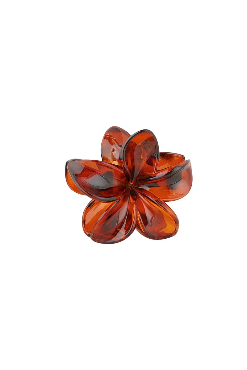 Hawaiian Flower Hair Clip - Brown
