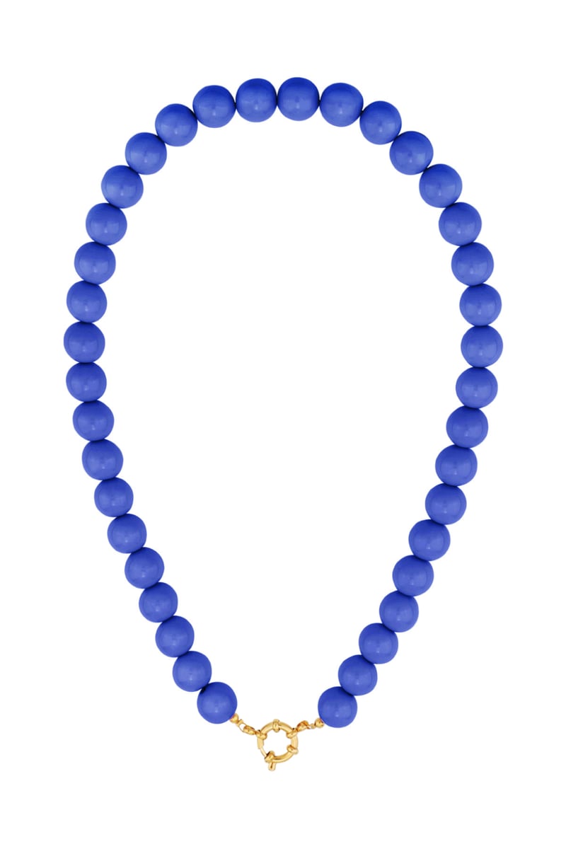 Colored small bead necklace-12mm