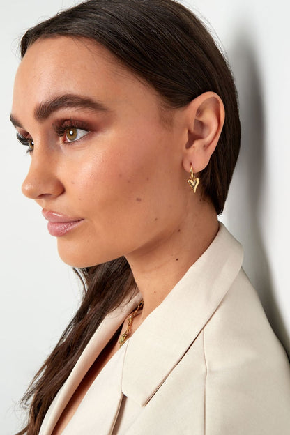 stainless steel heart shaped earrings