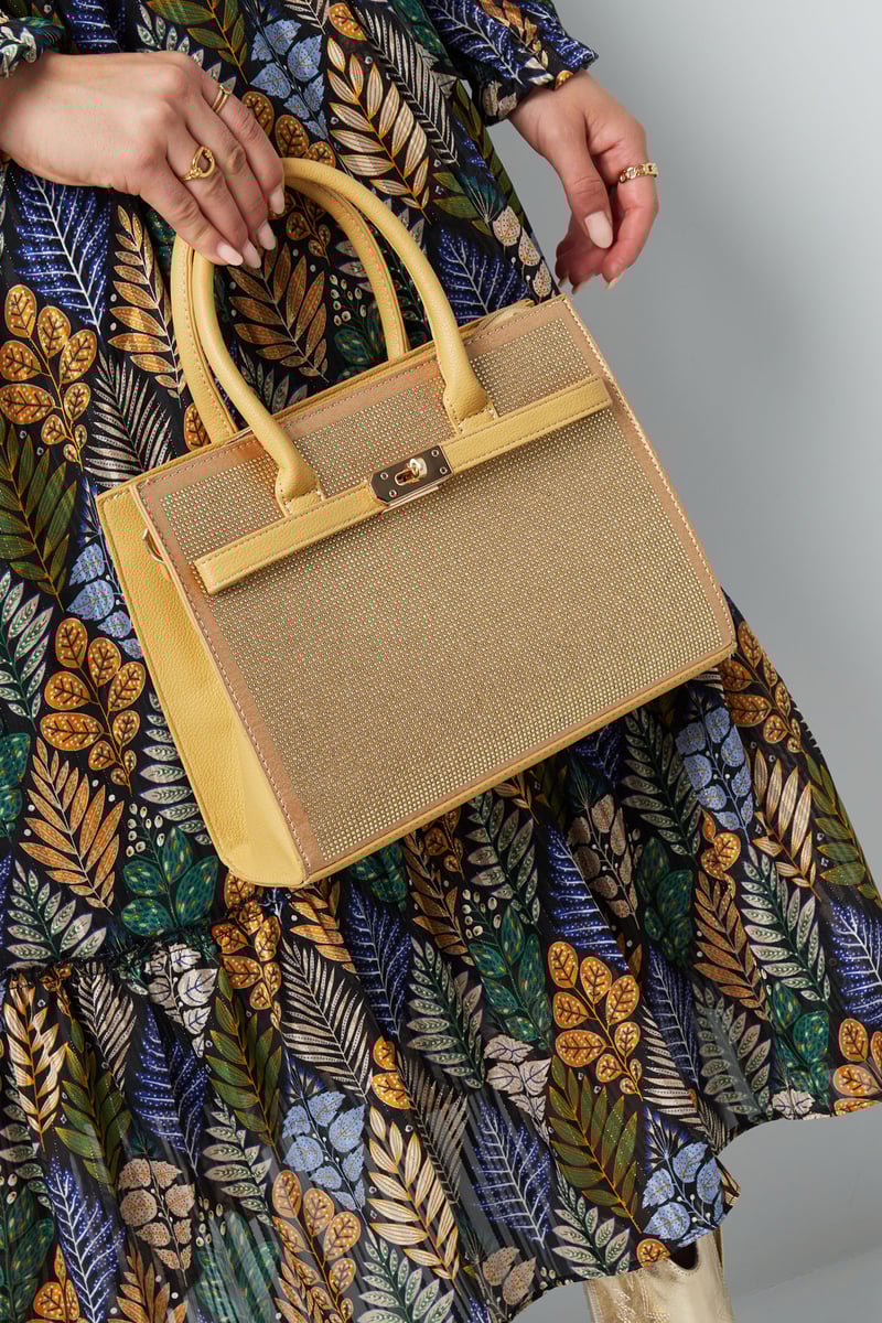 Handbag lock strass - fuchsia
