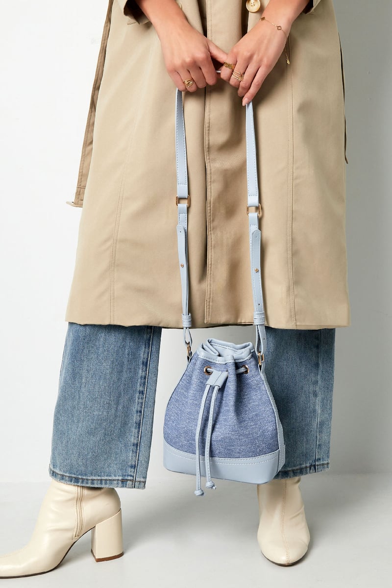 Denim bucket bag - dark blue