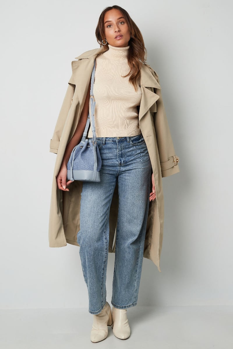 Denim bucket bag - dark blue