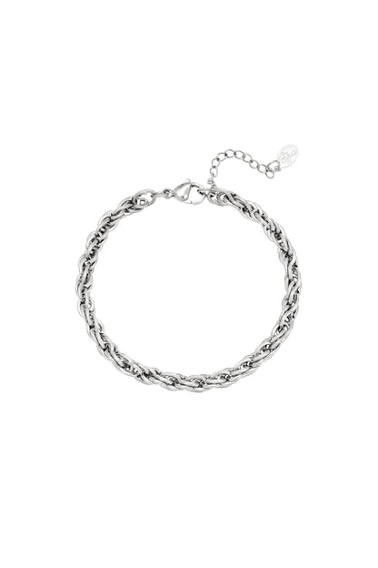 Bracelet Twisted Chain Gold Color Stainless Steel