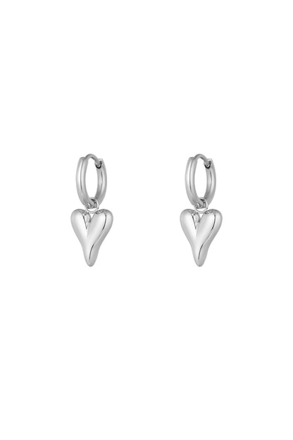 stainless steel heart shaped earrings