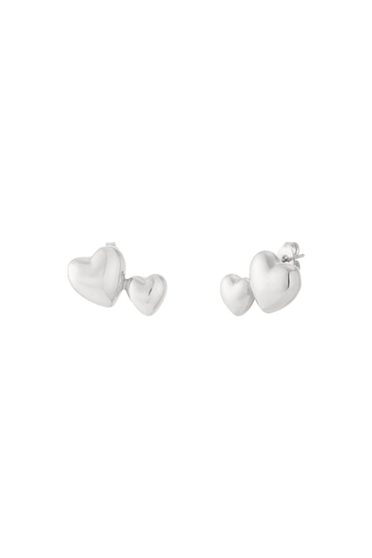 Stainless Steel Stud Earrings Heart Casual Daily Simple Series Women's jewelry