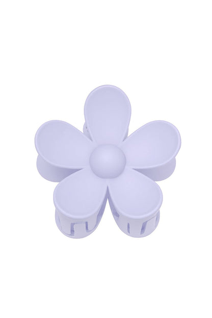Solid color matte daisy flower hair clip fuchsia Resin
