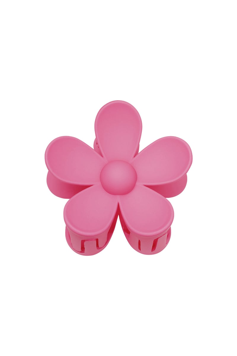 Solid color matte daisy flower hair clip fuchsia Resin