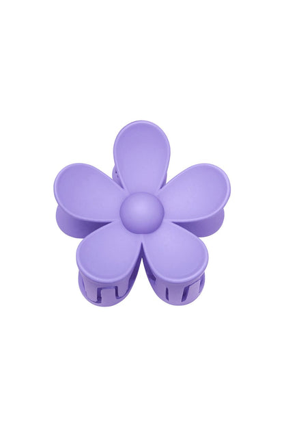 Solid color matte daisy flower hair clip fuchsia Resin