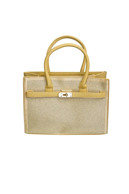 Handbag lock strass - fuchsia