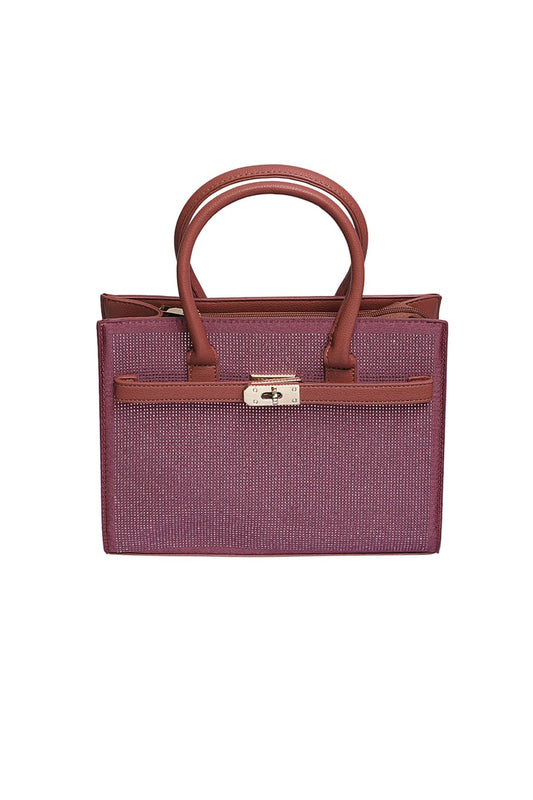 Handbag lock strass - fuchsia