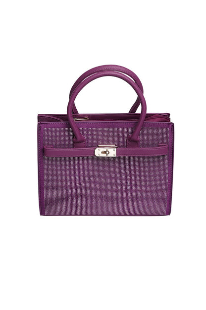 Handbag lock strass - fuchsia