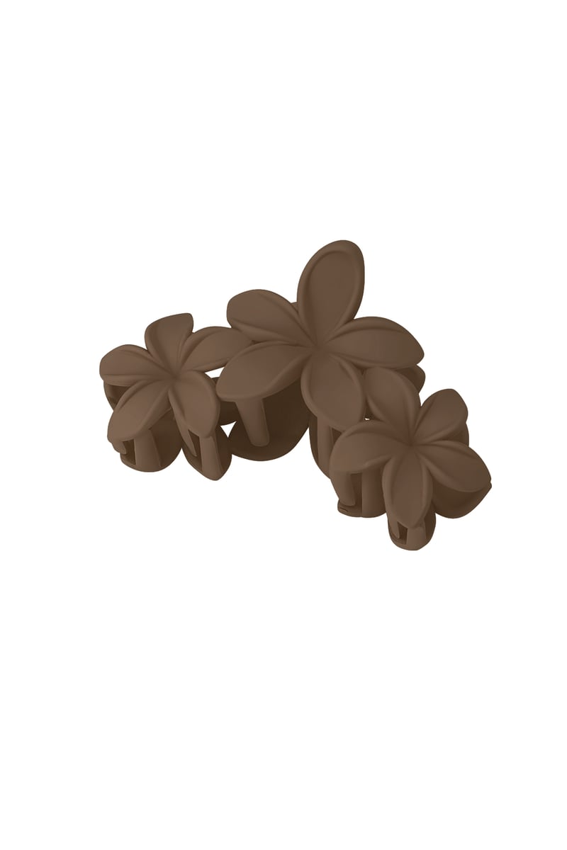 hair clip with large flowers - cotton candy pink
