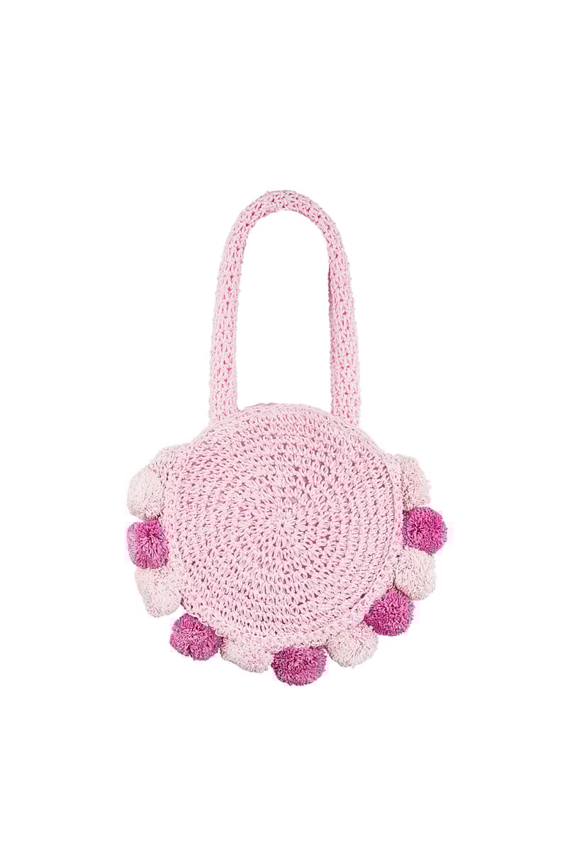 Pom pom beach bag - green