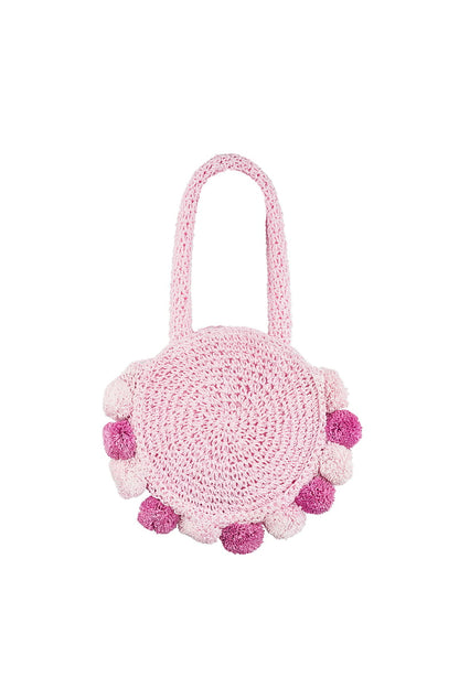 Pom pom beach bag - green