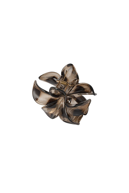 Hawaiian Flower Hair Clip - Brown
