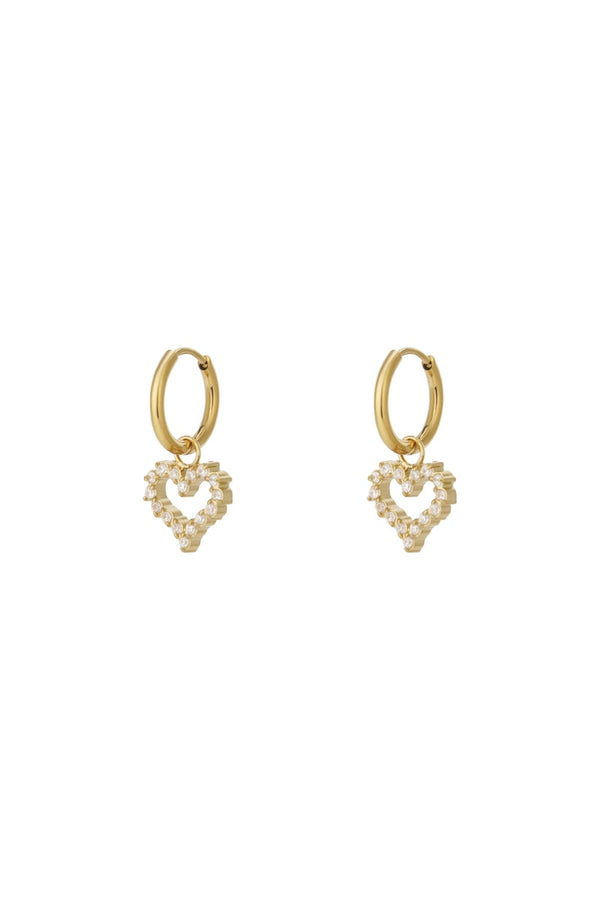 Rhinestone heart Earring