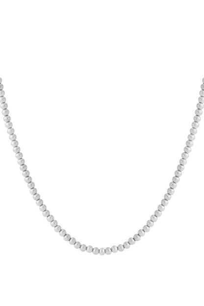 Solid bead necklace-6mm