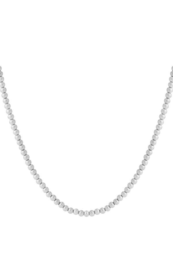 Solid bead necklace-6mm