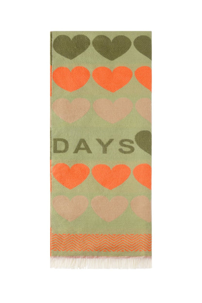 Scarf with hearts