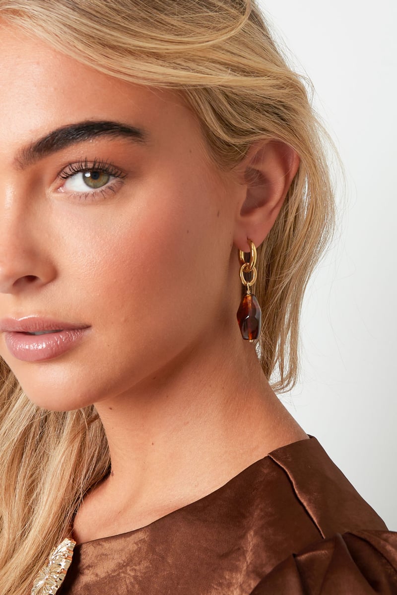 Savanna Resin Geo Drop Earrings