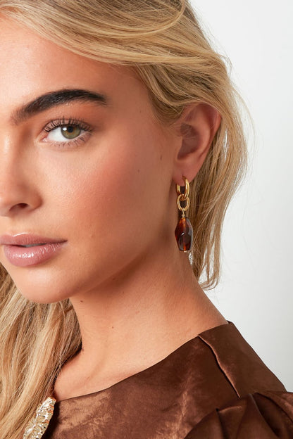 Savanna Resin Geo Drop Earrings