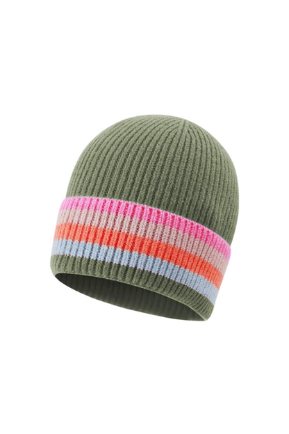 Multi color striped hat